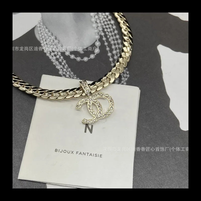 Necklace  Classic Short Snake Chain Diamond Zircon
