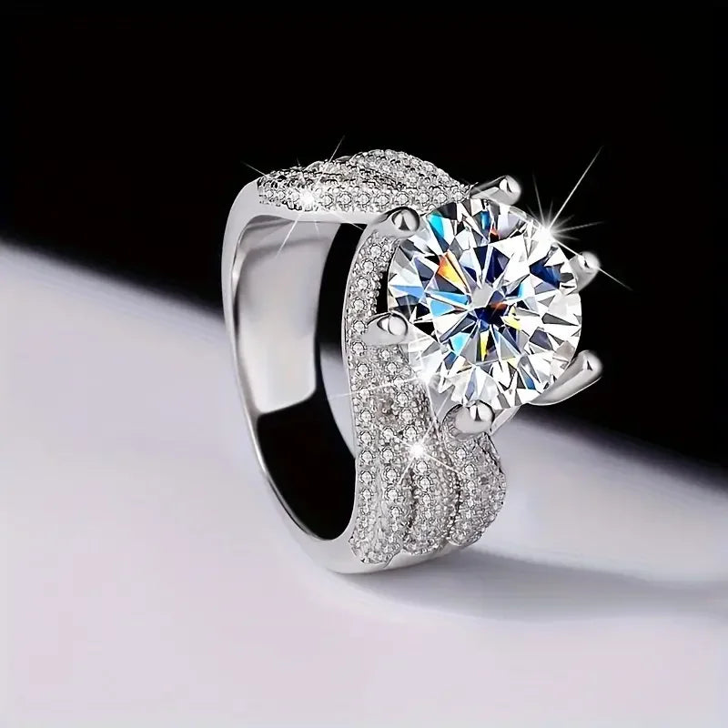 5ct Moissanite Ring 925 Sterling Silver