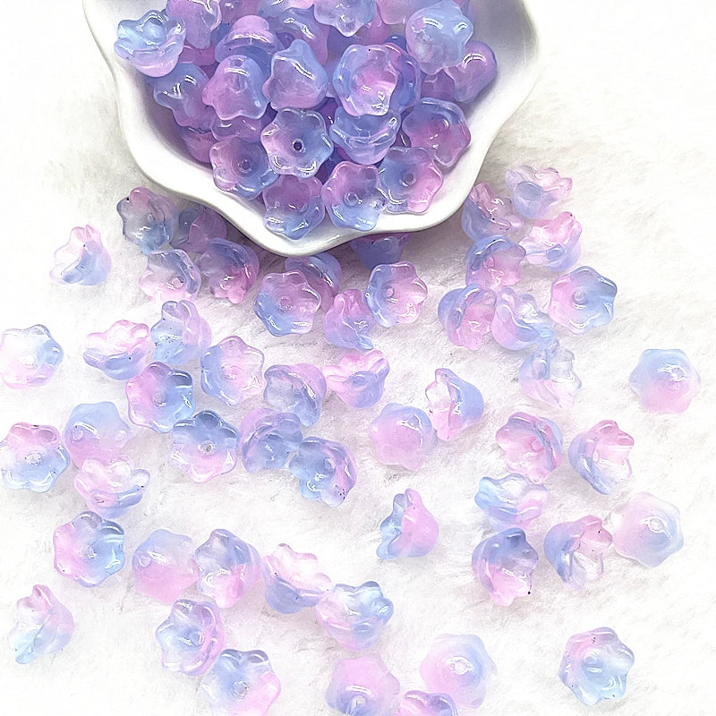 HWYCRRGT Glass Lampwork Beads Caps For Jewelry Making DIY Bracelets Hairpins