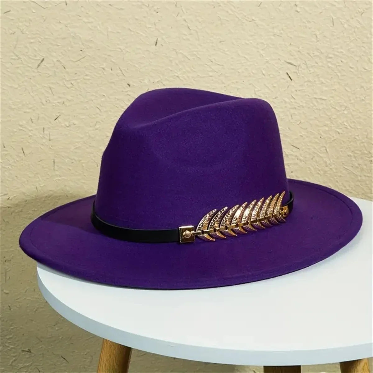 Western Hat Tweed Flat Brim Sunshade Lightweight