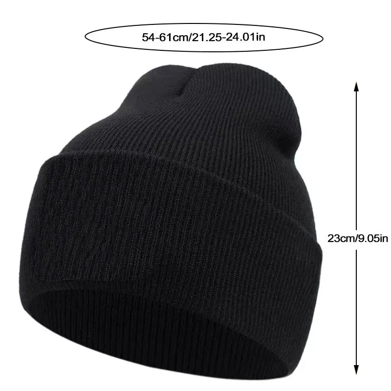 Knitted Angry Expression Acrylic Hat