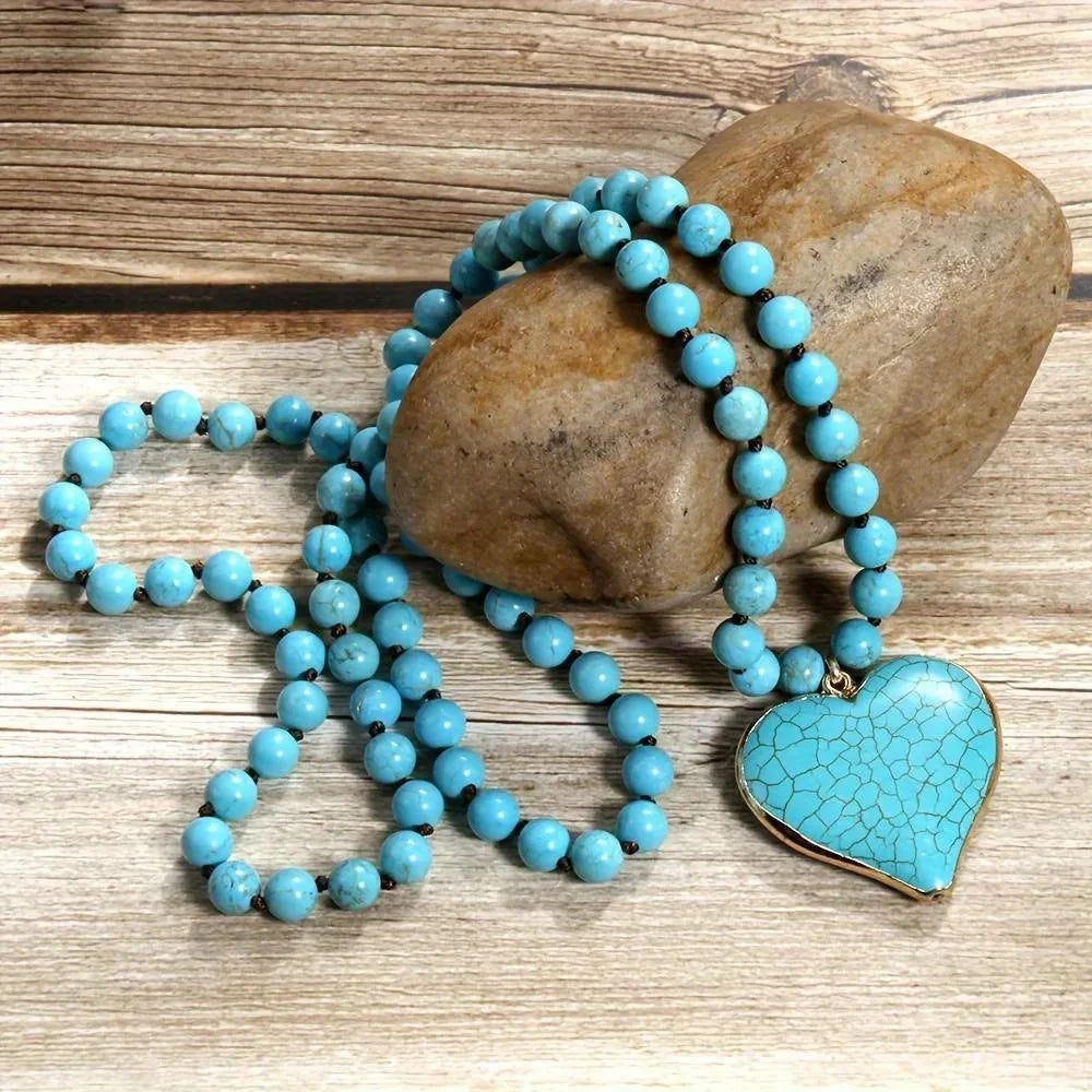 Handmade Knotted Beaded Necklace