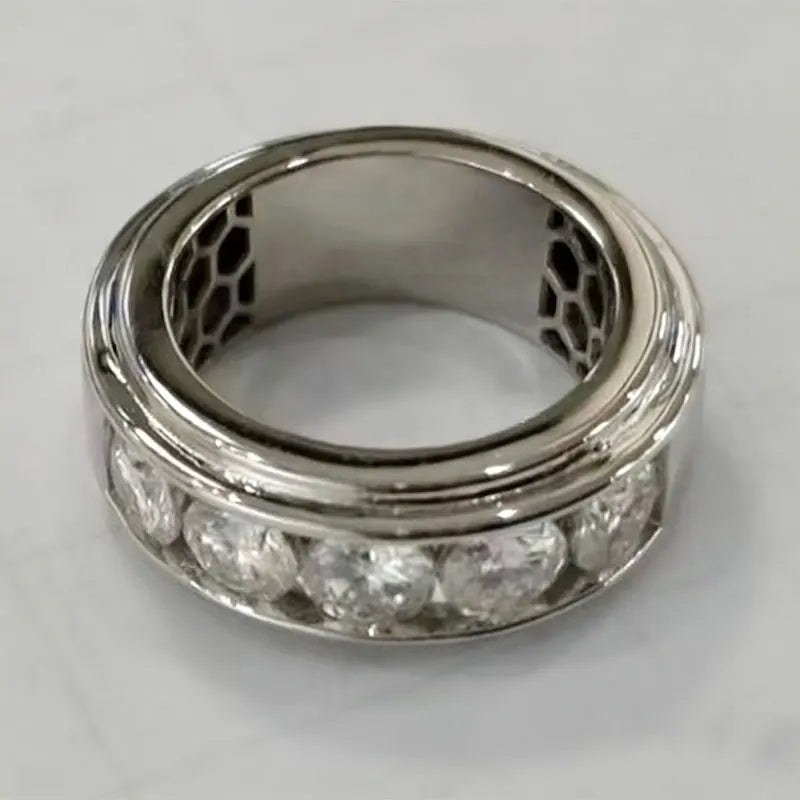 925 Sterling Silver Moissanite Ring