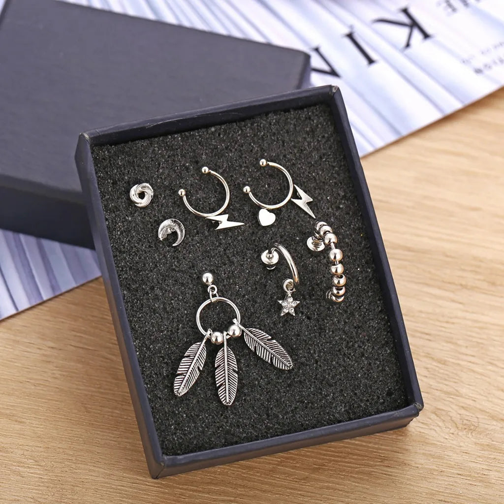 Earrings Titanium Water Drop Studs