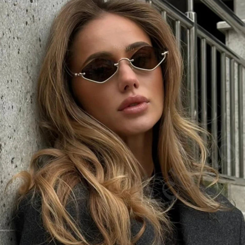 Sunglasses Metal Half Frame