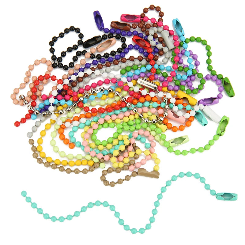 Metal Alloy Ball Bead Chains For Keychains And Jewelry Making
