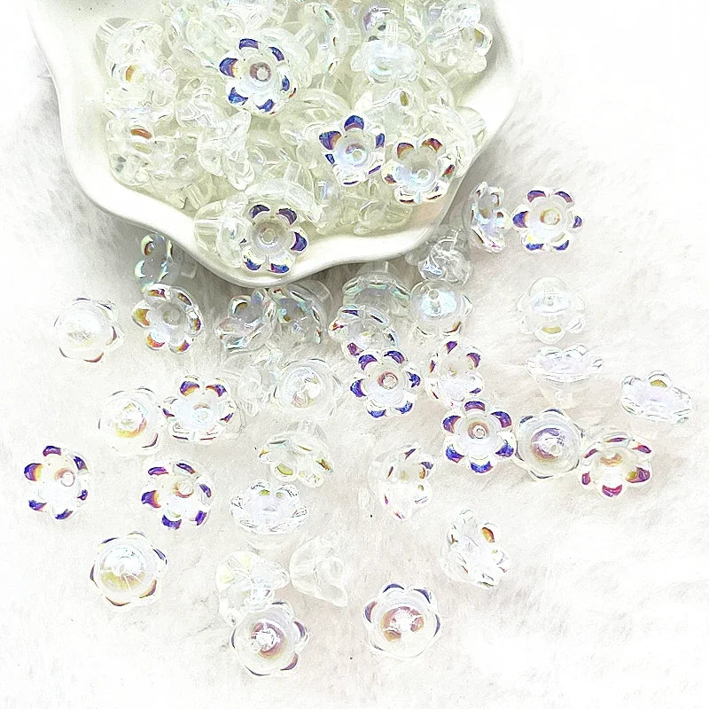 HWYCRRGT Glass Lampwork Beads Caps For Jewelry Making DIY Bracelets Hairpins