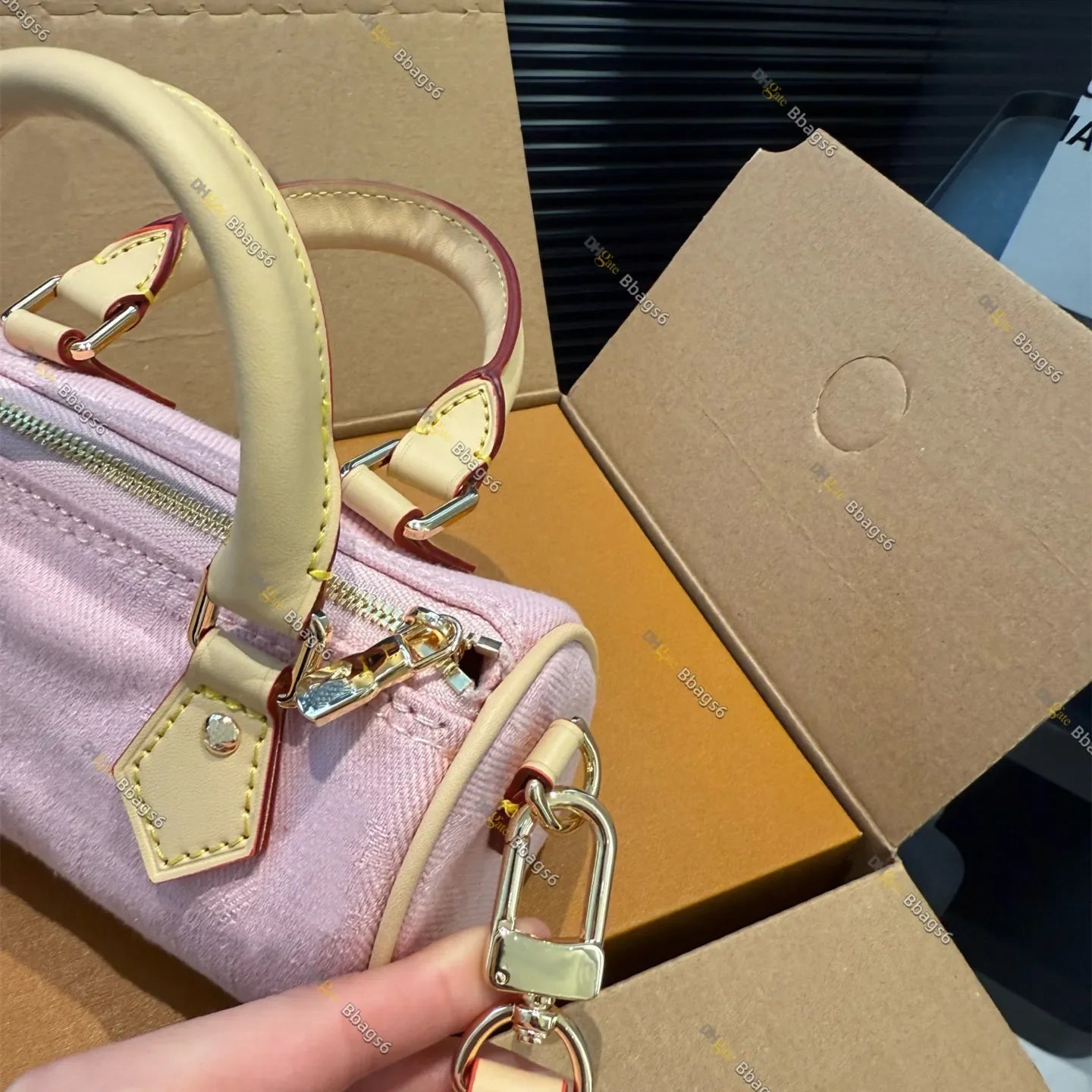 Clutch Mini Denim Leather