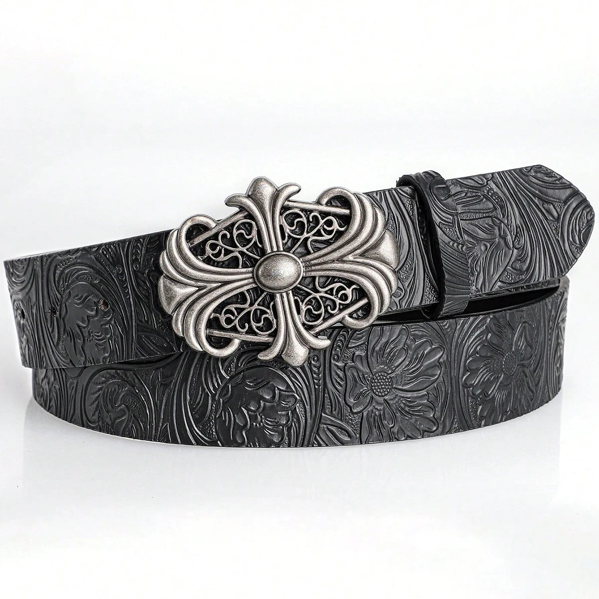 Belt Bohemian PU Leather Hollow Buckle