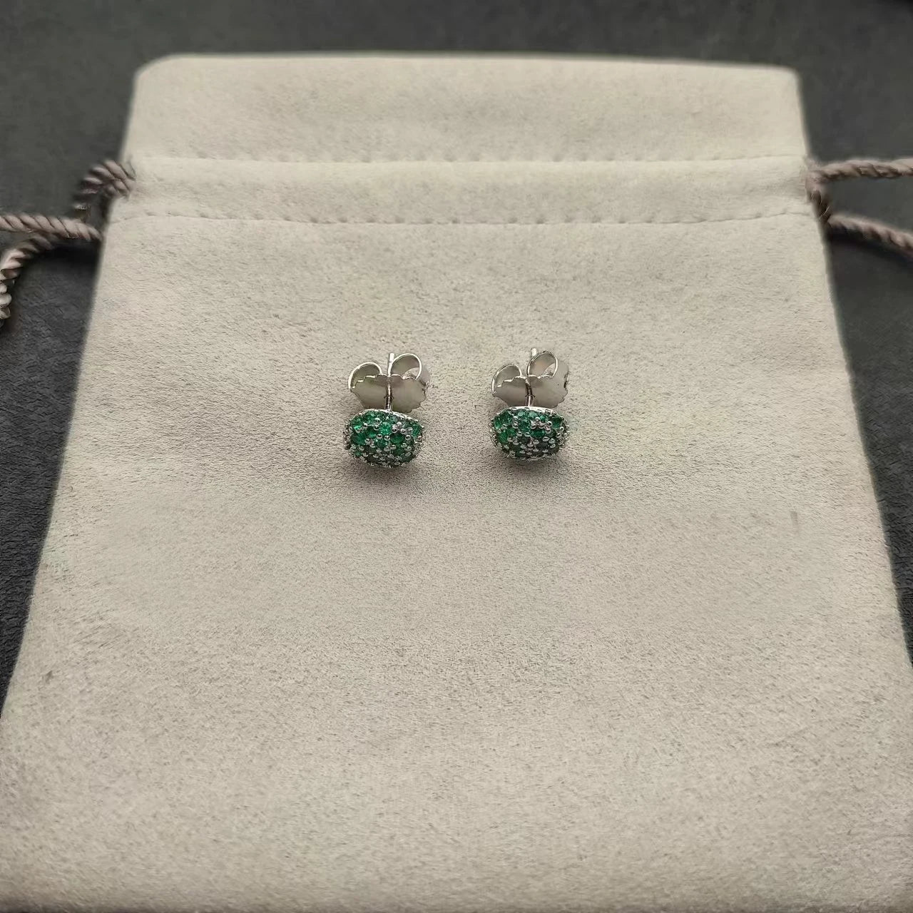 Sterling Silver Zircon Stud Earrings 925