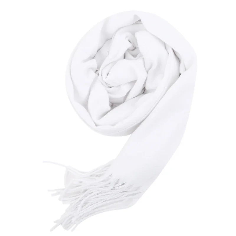 Scarf Wool Winter Warm Cashmere Thickened Tassels