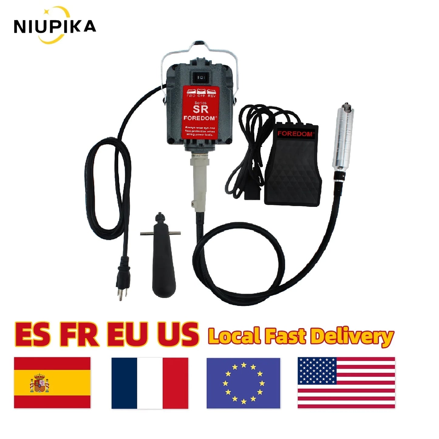 NIUPIKA SR Grinder Flexshaft Rotary Tool Kit Foredom Compatible Set
