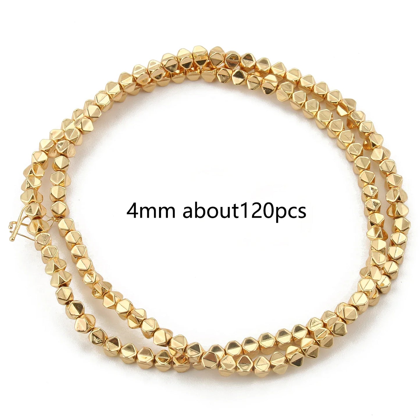 TANANTA Gold Plated Hematite Loose Spacer Beads for Jewelry Making