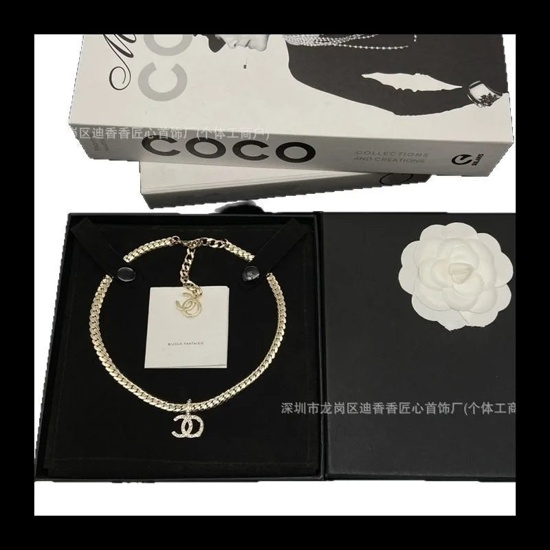 Necklace  Classic Short Snake Chain Diamond Zircon