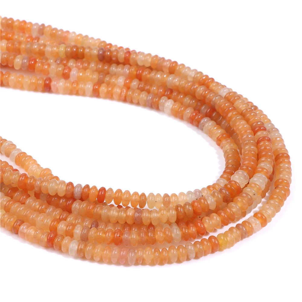 Natural Stone Abacus Shaped Disc Beads For Jewelry Making