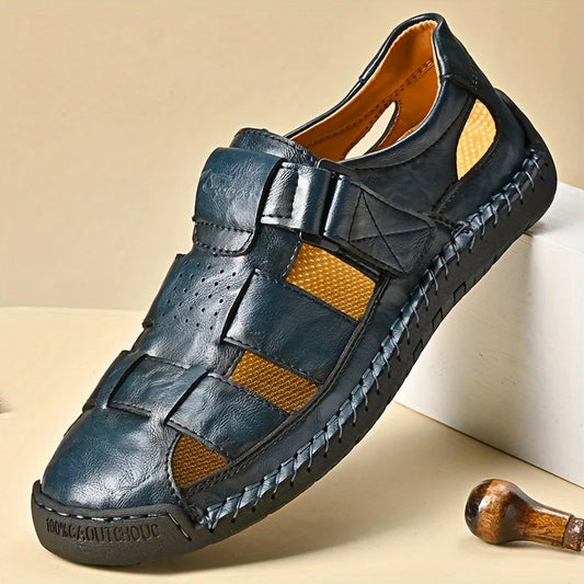 Mens Sport Sandals Closed Toe Outdoor Fisherman Shoes Slip On