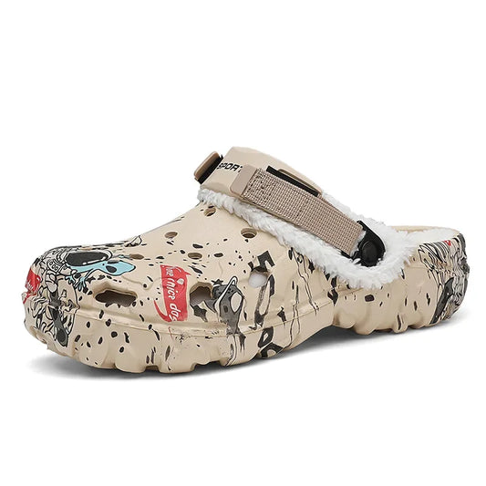 Winter Anti Slip Fleece Lined EVA Slippers For Men