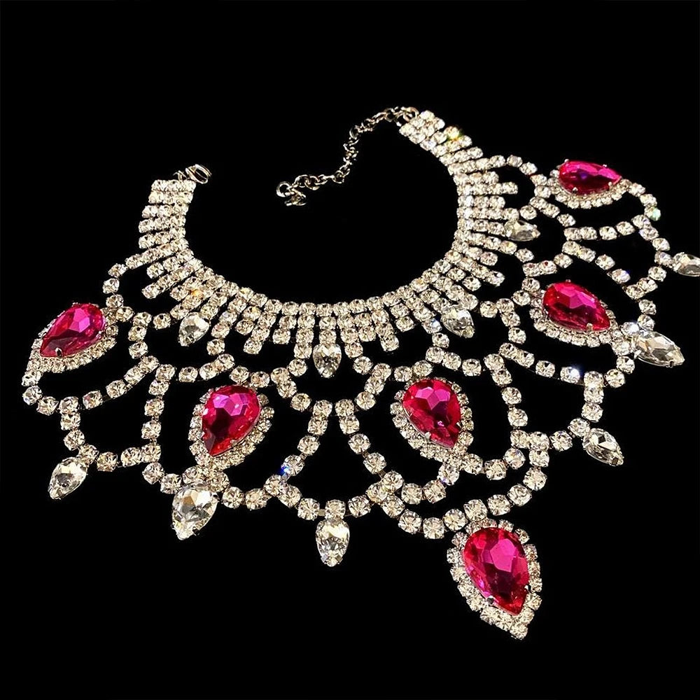 Necklace Rhinestone Water Drop